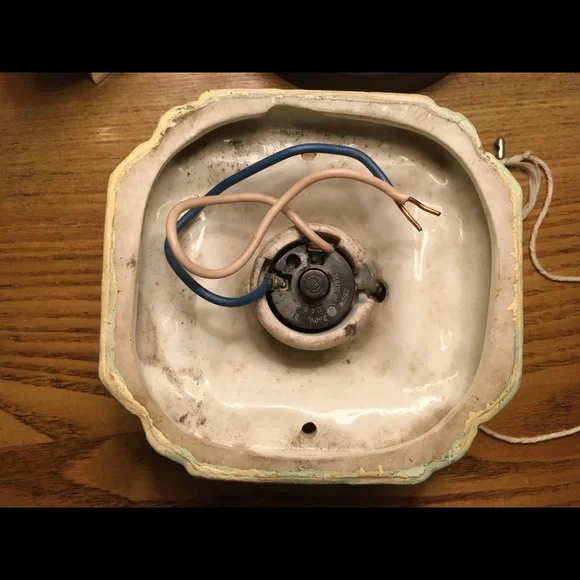 Vintage Art Deco flush mount ceiling light 1930s? light fixture - Picture 7 of 16